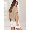 imageANRABESS Womens Two Piece Summer Outfits Knit Sweater Short Sets Pullover Tops amp Shorts Lounge Matching Clothes SetKhaki White