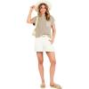 imageANRABESS Womens Two Piece Summer Outfits Knit Sweater Short Sets Pullover Tops amp Shorts Lounge Matching Clothes SetKhaki White