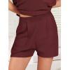 imageANRABESS Womens Two Piece Summer Outfits Knit Sweater Short Sets Pullover Tops amp Shorts Lounge Matching Clothes SetRed