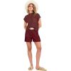 imageANRABESS Womens Two Piece Summer Outfits Knit Sweater Short Sets Pullover Tops amp Shorts Lounge Matching Clothes SetRed