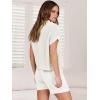 imageANRABESS Womens Two Piece Summer Outfits Knit Sweater Short Sets Pullover Tops amp Shorts Lounge Matching Clothes SetWhite