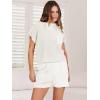 imageANRABESS Womens Two Piece Summer Outfits Knit Sweater Short Sets Pullover Tops amp Shorts Lounge Matching Clothes SetWhite