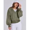 imageANRABESS Womens Zip Up Hoodies Cropped Sweatshirts Casual Comfy Cute Zip Jackets Fashion Trendy Fall Outfits 2026 Y2K ClothesArmy Green