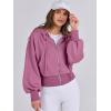 imageANRABESS Womens Zip Up Hoodies Cropped Sweatshirts Casual Comfy Cute Zip Jackets Fashion Trendy Fall Outfits 2026 Y2K ClothesHot Pink
