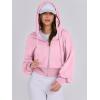 imageANRABESS Womens Zip Up Hoodies Cropped Sweatshirts Casual Comfy Cute Zip Jackets Fashion Trendy Fall Outfits 2026 Y2K ClothesPink