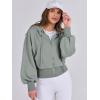 imageANRABESS Womens Zip Up Hoodies Cropped Sweatshirts Casual Comfy Cute Zip Jackets Fashion Trendy Fall Outfits 2026 Y2K ClothesSage Green