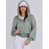 imageANRABESS Womens Zip Up Hoodies Cropped Sweatshirts Casual Comfy Cute Zip Jackets Fashion Trendy Fall Outfits 2026 Y2K ClothesSage Green