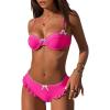 imageANRABESS Bikini Sets for Women Two Piece Cheeky Swimsuit String Sexy Ruffle High Cut Triangle Bathing Suit Cute Swimwear 2026Hot Pink