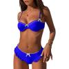 imageANRABESS Bikini Sets for Women Two Piece Cheeky Swimsuit String Sexy Ruffle High Cut Triangle Bathing Suit Cute Swimwear 2026Royal Blue