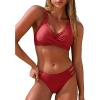 imageANRABESS Bikini Sets for Women V Neck Criss Cross Two Piece Swimsuit Sexy Cutout Bathing Suit 2026 Beach Vacation SwimwearRed