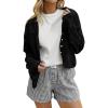 imageANRABESS Cardigan Sweaters for Women Oversized Button Down Long Sleeve Cardigans 2026 Spring Outfits Travel Holiday ClothesBlack