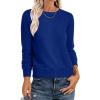 imageANRABESS Sweater for Women Long Sleeve Crewneck 2026 Spring Winter Soft Loose Fit Basic Knit Pullover Sweaters Top OutfitsRoyal Blue