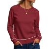 imageANRABESS Sweaters for Women Long Sleeve Cropped Lightweight 2026 Spring Casual Knit Crewneck Pullover Top Soft Trendy OutfitsRed