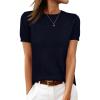 imageANRABESS Womens 100 Wool Short Sleeve Summer Sweaters Dressy Casual Blouse Work Office Top 2026 Spring Vacation ClothesNavy Blue