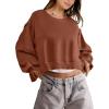 imageANRABESS Womens Cropped Sweatshirts Oversized Crewneck Long Sleeve Tops 2026 Spring Winter Loose Pullover Teen Girls ClothesCaramel