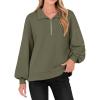 imageANRABESS Womens Oversized Sweatshirts Quarter Zip Long Sleeve Comfy Casual Pullover Tops 2025 Fall Trendy Y2K ClothesArmy Green