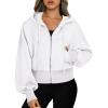 imageANRABESS Womens Zip Up Hoodies Cropped Sweatshirts Casual Comfy Cute Zip Jackets Fashion Trendy Fall Outfits 2026 Y2K ClothesWhite