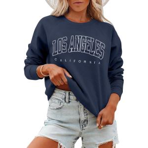 imageANRABESS Womens Oversized Sweatshirts Crewneck Long Sleeve Pullover Hoodies Graphic Cute Teen Girls Clothes 2026 Fall OutfitsNavy Blue  Los Angeles