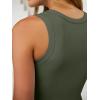 imageANRABESS Bodysuits for Women Summer Ribbed Knit Sleeveless Tank Tops Sexy Slim Fitted Bodysuit Top 2026 Trendy OutfitsArmy Green