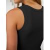 imageANRABESS Bodysuits for Women Summer Ribbed Knit Sleeveless Tank Tops Sexy Slim Fitted Bodysuit Top 2026 Trendy OutfitsBlack