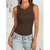 imageANRABESS Bodysuits for Women Summer Ribbed Knit Sleeveless Tank Tops Sexy Slim Fitted Bodysuit Top 2026 Trendy OutfitsBrown