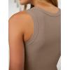 imageANRABESS Bodysuits for Women Summer Ribbed Knit Sleeveless Tank Tops Sexy Slim Fitted Bodysuit Top 2026 Trendy OutfitsDark Khaki