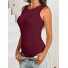 imageANRABESS Bodysuits for Women Summer Ribbed Knit Sleeveless Tank Tops Sexy Slim Fitted Bodysuit Top 2026 Trendy OutfitsDeep Red