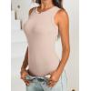 imageANRABESS Bodysuits for Women Summer Ribbed Knit Sleeveless Tank Tops Sexy Slim Fitted Bodysuit Top 2026 Trendy OutfitsLight Apricot