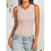 imageANRABESS Bodysuits for Women Summer Ribbed Knit Sleeveless Tank Tops Sexy Slim Fitted Bodysuit Top 2026 Trendy OutfitsLight Apricot