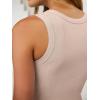 imageANRABESS Bodysuits for Women Summer Ribbed Knit Sleeveless Tank Tops Sexy Slim Fitted Bodysuit Top 2026 Trendy OutfitsLight Apricot