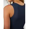imageANRABESS Bodysuits for Women Summer Ribbed Knit Sleeveless Tank Tops Sexy Slim Fitted Bodysuit Top 2026 Trendy OutfitsNavy Blue