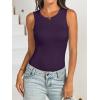 imageANRABESS Bodysuits for Women Summer Ribbed Knit Sleeveless Tank Tops Sexy Slim Fitted Bodysuit Top 2026 Trendy OutfitsPurple