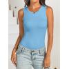 imageANRABESS Bodysuits for Women Summer Ribbed Knit Sleeveless Tank Tops Sexy Slim Fitted Bodysuit Top 2026 Trendy OutfitsSky Blue