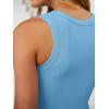 imageANRABESS Bodysuits for Women Summer Ribbed Knit Sleeveless Tank Tops Sexy Slim Fitted Bodysuit Top 2026 Trendy OutfitsSky Blue