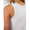imageANRABESS Bodysuits for Women Summer Ribbed Knit Sleeveless Tank Tops Sexy Slim Fitted Bodysuit Top 2026 Trendy OutfitsWhite