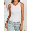 imageANRABESS Bodysuits for Women Summer Ribbed Knit Sleeveless Tank Tops Sexy Slim Fitted Bodysuit Top 2026 Trendy OutfitsWhite