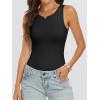 imageANRABESS Bodysuits for Women Summer Sleeveless Slim Fitted Crew Neck Bodysuit Tank Tops 2026 Sexy Going Out Trendy OutfitsBlack