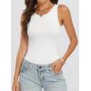 imageANRABESS Bodysuits for Women Summer Sleeveless Slim Fitted Crew Neck Bodysuit Tank Tops 2026 Sexy Going Out Trendy OutfitsWhite