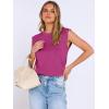 imageANRABESS Business Casual Tops for Womens Cap Sleeve Summer Dressy Shirts 2026 Trendy Work Office Outfits ClothingHot Pink
