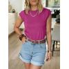 imageANRABESS Business Casual Tops for Womens Cap Sleeve Summer Dressy Shirts 2026 Trendy Work Office Outfits ClothingHot Pink