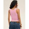 imageANRABESS Tank Top for Women 2026 Summer Square Neck Workout Cropped Ribbed Tight Knit Basic Tees Shirts Sleeveless ClothesPink