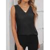 imageANRABESS Tank Top for Women Dressy Casual Business Work Blouses Sleeveless V Neck Textured Tops 2026 Spring Summer OutfitsBlack