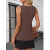 imageANRABESS Tank Top for Women Dressy Casual Business Work Blouses Sleeveless V Neck Textured Tops 2026 Spring Summer OutfitsBrown