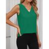 imageANRABESS Tank Top for Women Dressy Casual Business Work Blouses Sleeveless V Neck Textured Tops 2026 Spring Summer OutfitsGreen