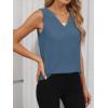 imageANRABESS Tank Top for Women Dressy Casual Business Work Blouses Sleeveless V Neck Textured Tops 2026 Spring Summer OutfitsLake Blue
