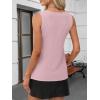imageANRABESS Tank Top for Women Dressy Casual Business Work Blouses Sleeveless V Neck Textured Tops 2026 Spring Summer OutfitsLight Pink