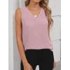 imageANRABESS Tank Top for Women Dressy Casual Business Work Blouses Sleeveless V Neck Textured Tops 2026 Spring Summer OutfitsLight Pink