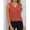 imageANRABESS Tank Top for Women Dressy Casual Business Work Blouses Sleeveless V Neck Textured Tops 2026 Spring Summer OutfitsOrange