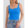 imageANRABESS Tank Top for Women Summer 2026 Double Lined Sleeveless Square Neck Basic Tight Workout Tees ShirtsBlue