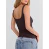 imageANRABESS Tank Top for Women Summer 2026 Double Lined Sleeveless Square Neck Basic Tight Workout Tees ShirtsDeep Brown